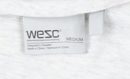 WESC Men's Multicoloured Striped T-Shirt Medium