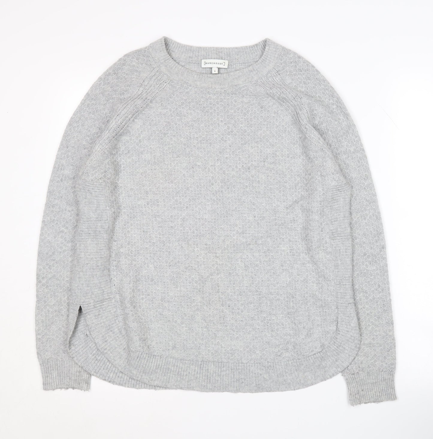 Womens UK Size 8 Warehouse Grey Pullover Jumper