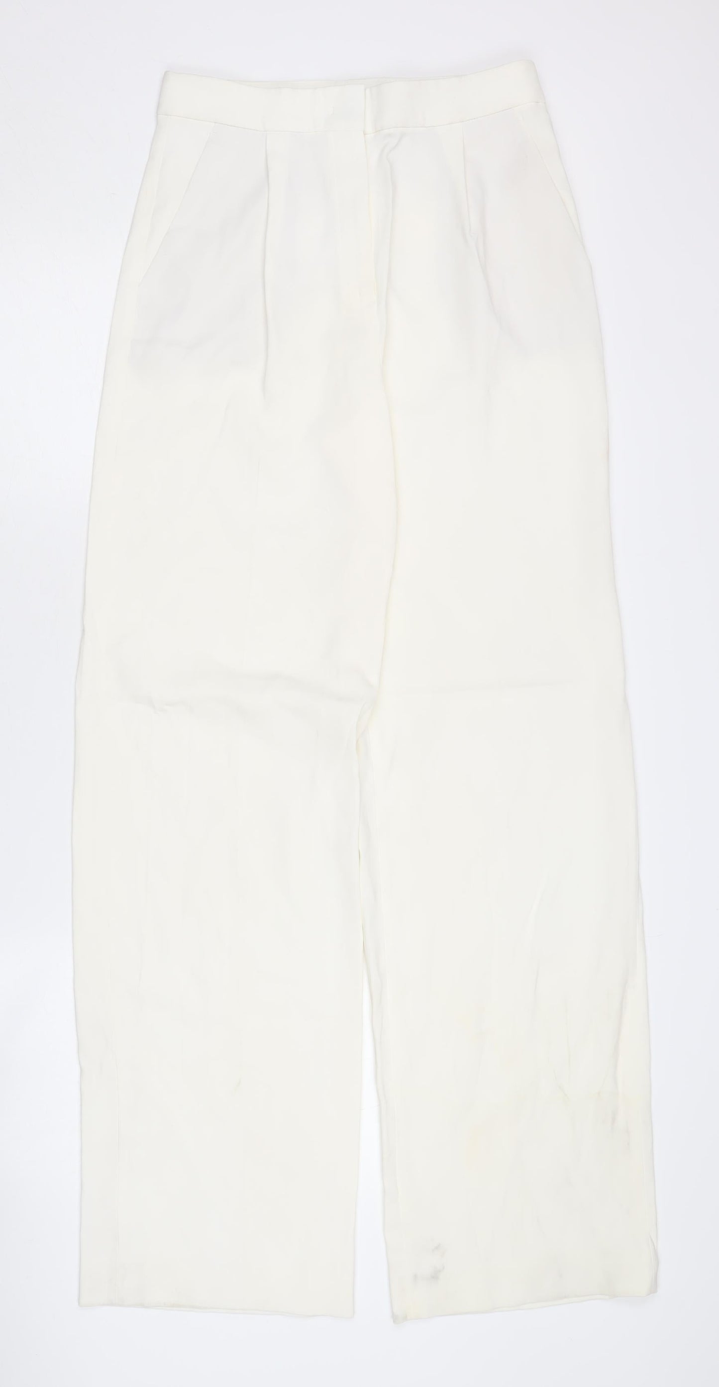 Massimo Dutti Women's Ivory Trousers Size 8