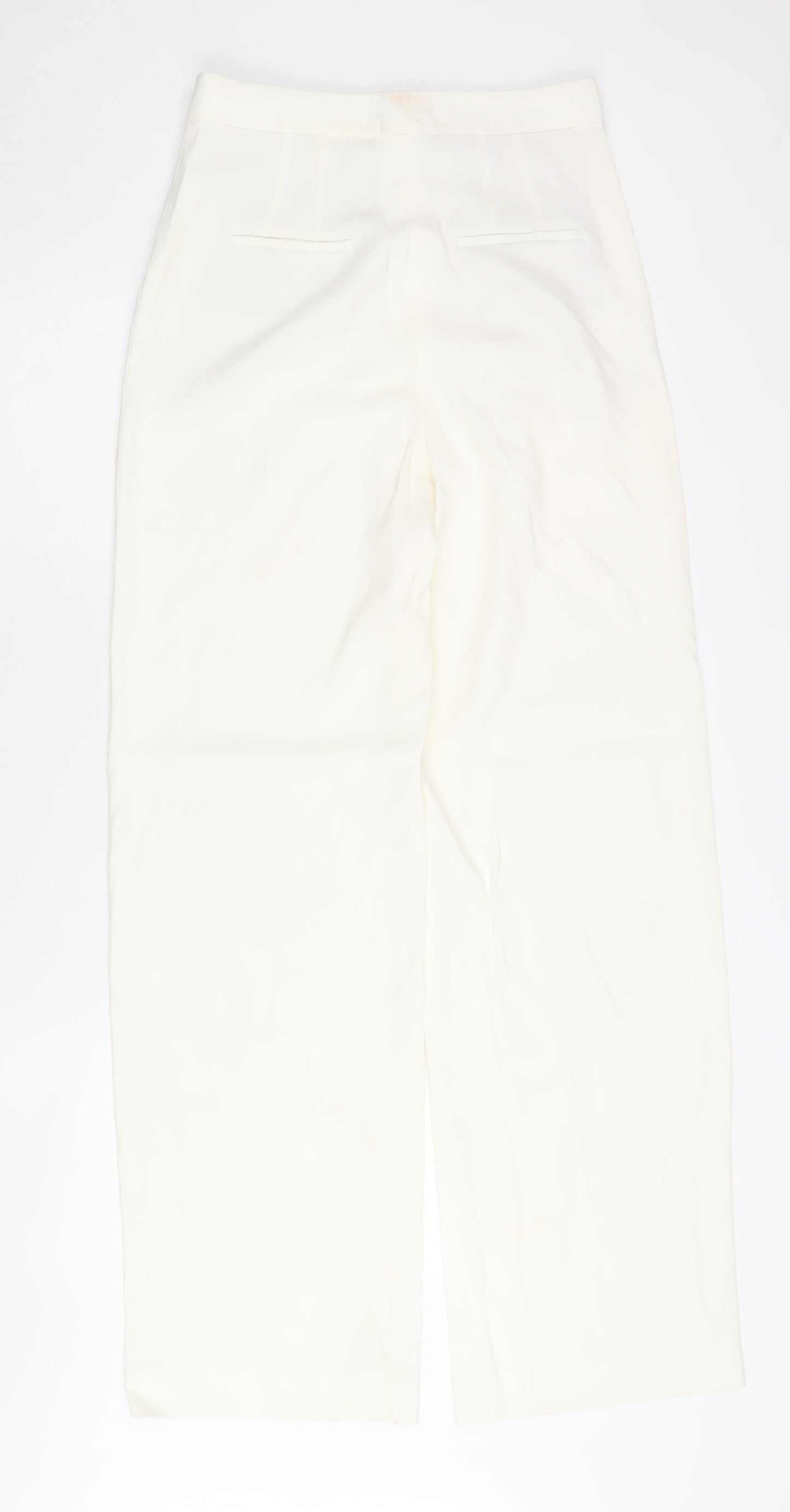 Massimo Dutti Women's Ivory Trousers Size 8