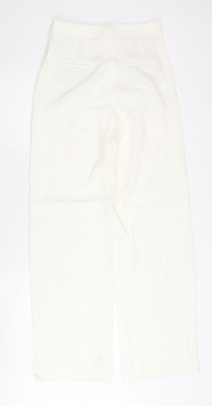 Massimo Dutti Women's Ivory Trousers Size 8