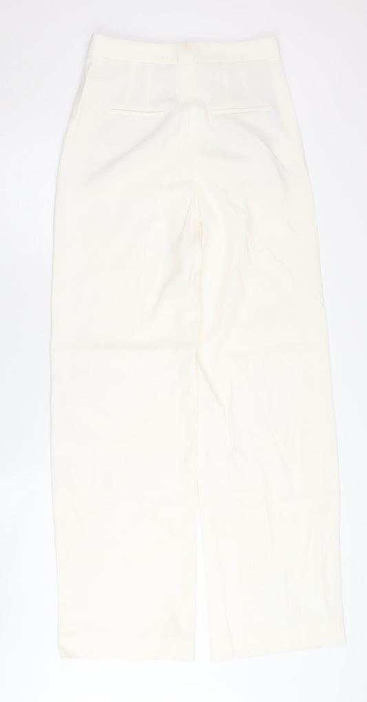 Massimo Dutti Women's Ivory Trousers Size 8