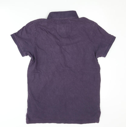American Eagle Men’s Purple Polo Shirt S Cotton Graphic