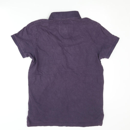 American Eagle Men’s Purple Polo Shirt S Cotton Graphic