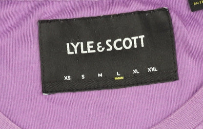 Lyle & Scott Men's Purple T-Shirt L