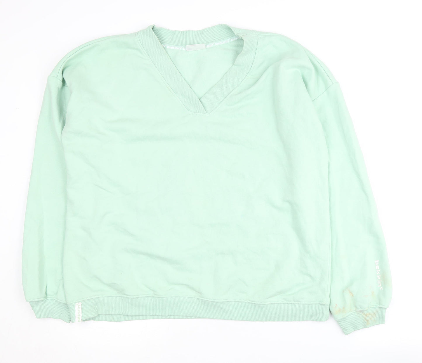 Bekkin Unisex Green XL V-Neck Pullover Sweatshirt