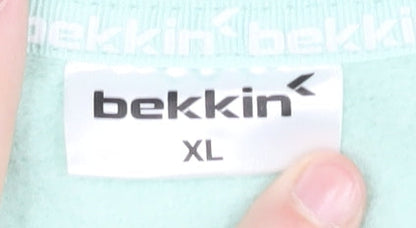 Bekkin Unisex Green XL V-Neck Pullover Sweatshirt