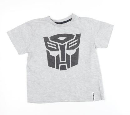 Character.com Boys Grey Transformers T-Shirt 7-8 Years