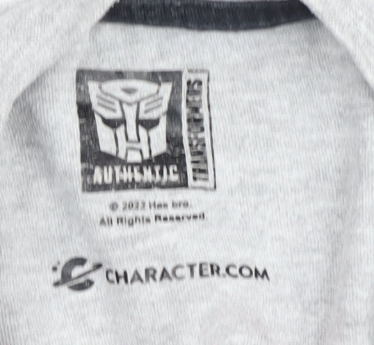 Character.com Boys Grey Transformers T-Shirt 7-8 Years