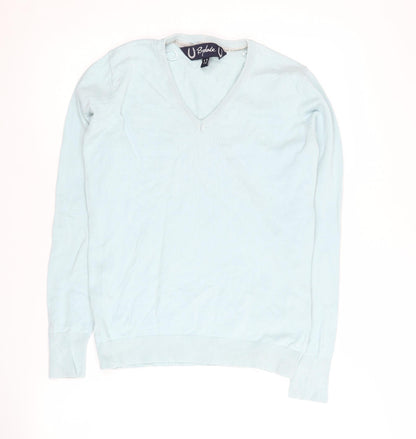 Rydale Women's Blue V-Neck Pullover Jumper Size 12