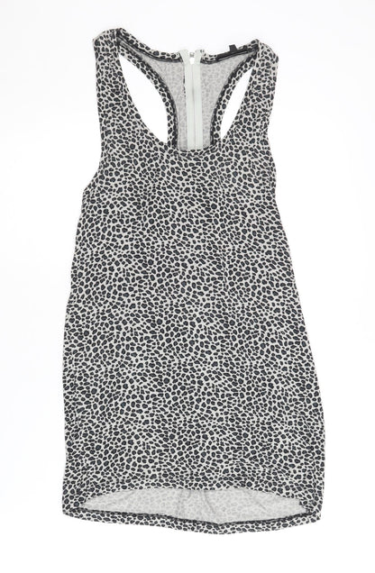 Womens UK Size 10 Warehouse Grey Basic Tank