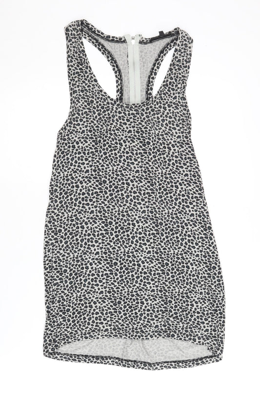 Womens UK Size 10 Warehouse Grey Basic Tank