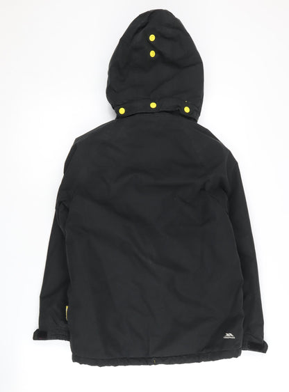 Trespass Boys' Black Parka Jacket, 9-10 Years, Hooded