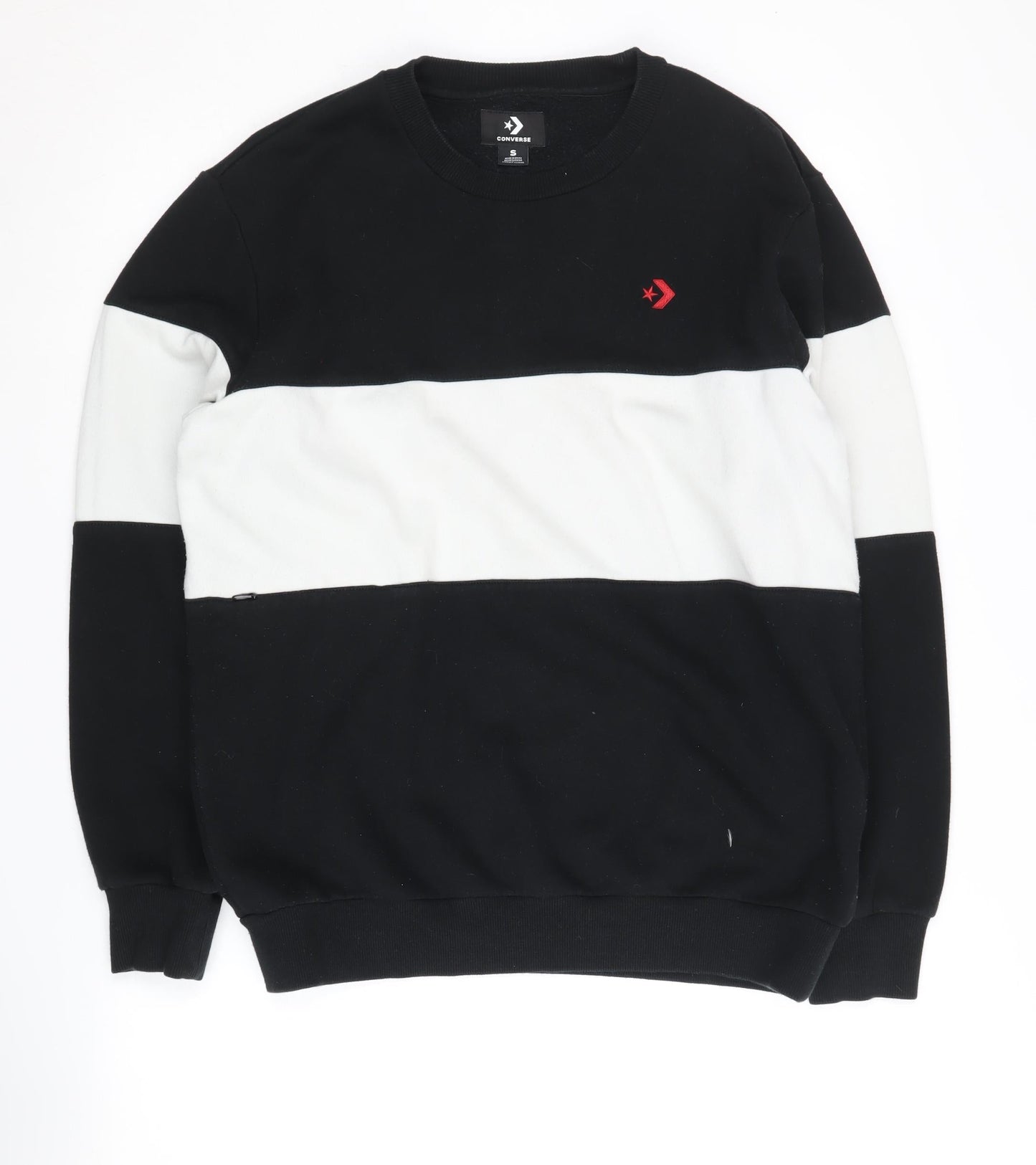 Mens UK Size S Converse Black Pullover Sweatshirt