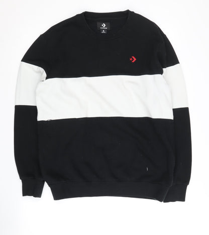 Mens UK Size S Converse Black Pullover Sweatshirt