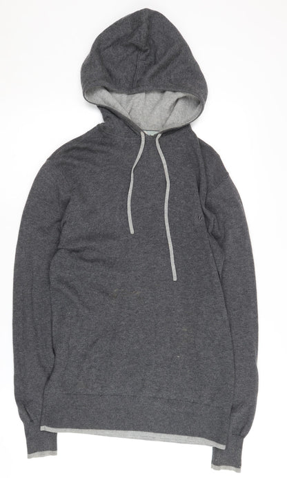 Mens UK Size XS Fat Face Grey Pullover Hoodie