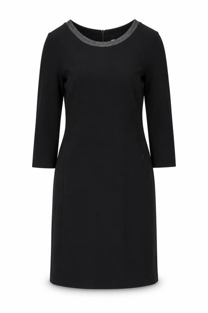 The White Company Women's Black Sheath Dress Size 10