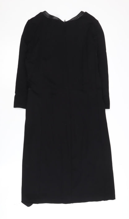 The White Company Women's Black Sheath Dress Size 10