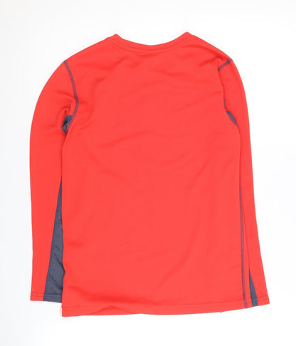New Balance Boys Red Long Sleeve Pullover T-Shirt M