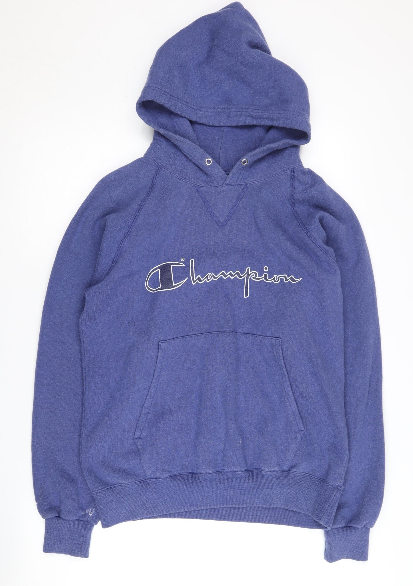 Mens UK Size S Champion Blue Pullover Hoodie