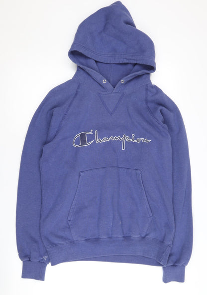 Mens UK Size S Champion Blue Pullover Hoodie