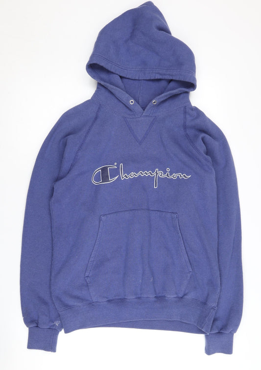 Mens UK Size S Champion Blue Pullover Hoodie