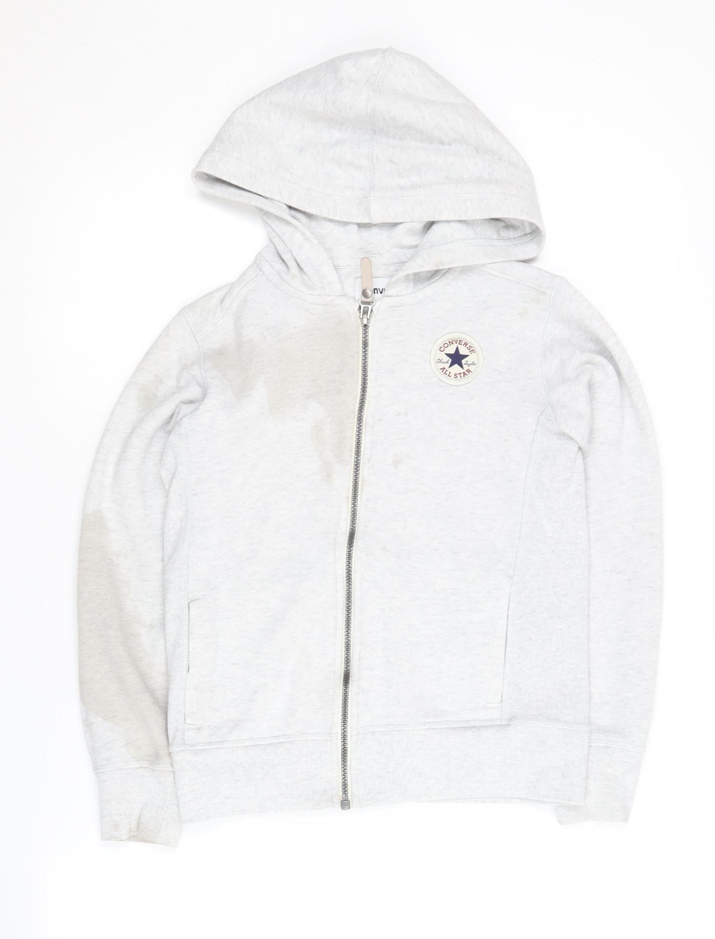 Converse Boys Grey Full Zip Hoodie M Size