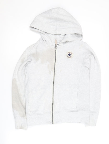 Converse Boys Grey Full Zip Hoodie M Size