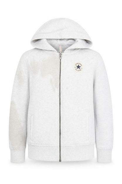 Front view of Converse boys’ grey full zip hoodie m size