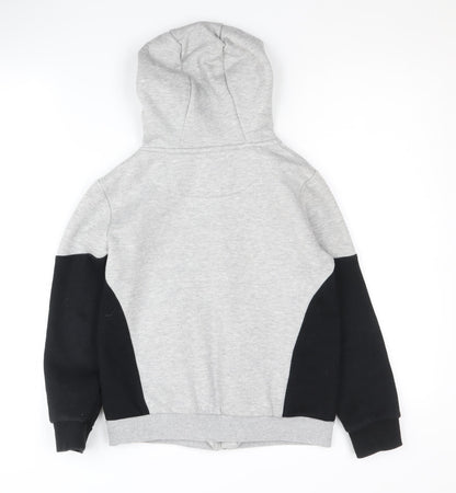 Firetrap Boys Grey and Black Full Zip Hoodie, Size 9-10 Years