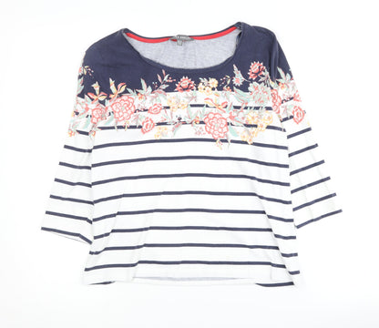 Womens UK Size 10 Laura Ashley Multicoloured Basic T-Shirt