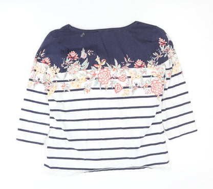 Womens UK Size 10 Laura Ashley Multicoloured Basic T-Shirt