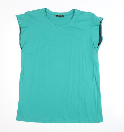 Womens UK Size S Massimo Dutti Green Basic T-Shirt