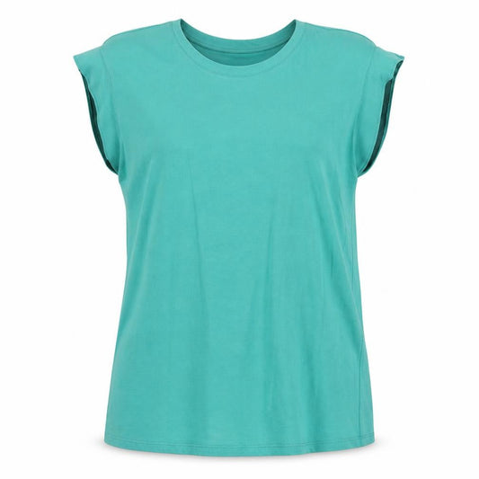 Front view of Massimo Dutti Women's Green Cotton T-Shirt -, size S