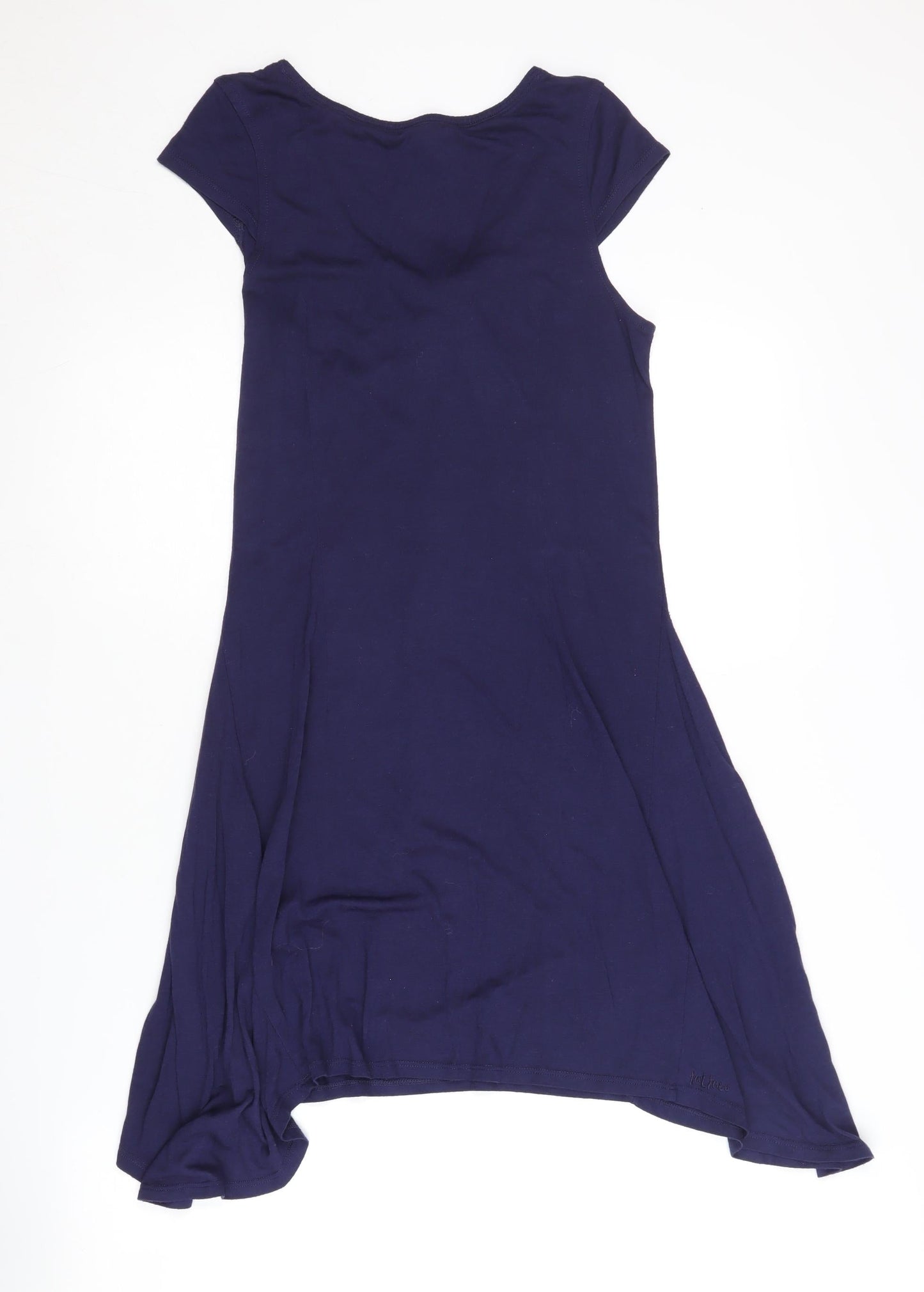 Fat Face Women's Blue Asymmetric T-Shirt Dress Size 8