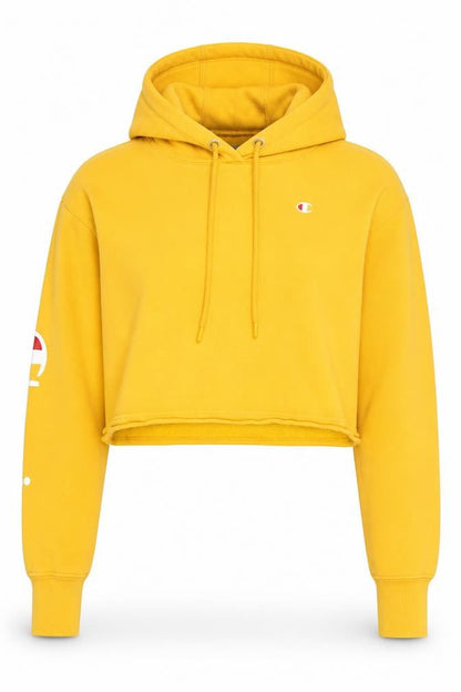 Womens UK Size XS Champion Yellow Pullover Hoodie