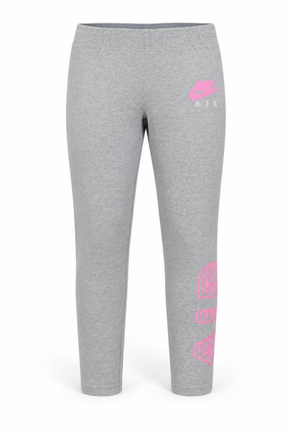 Front view of Nike girls’ grey leggings - m - tight fit