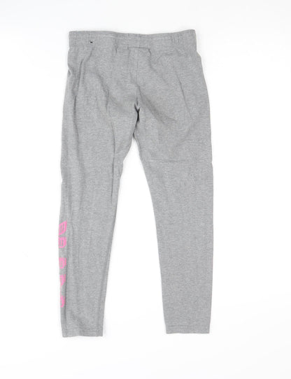 Nike Girls Grey Leggings - M - Tight Fit