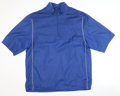 Greg Norman Men's Blue Pullover Short Sleeve Top S