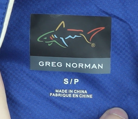 Greg Norman Men's Blue Pullover Short Sleeve Top S
