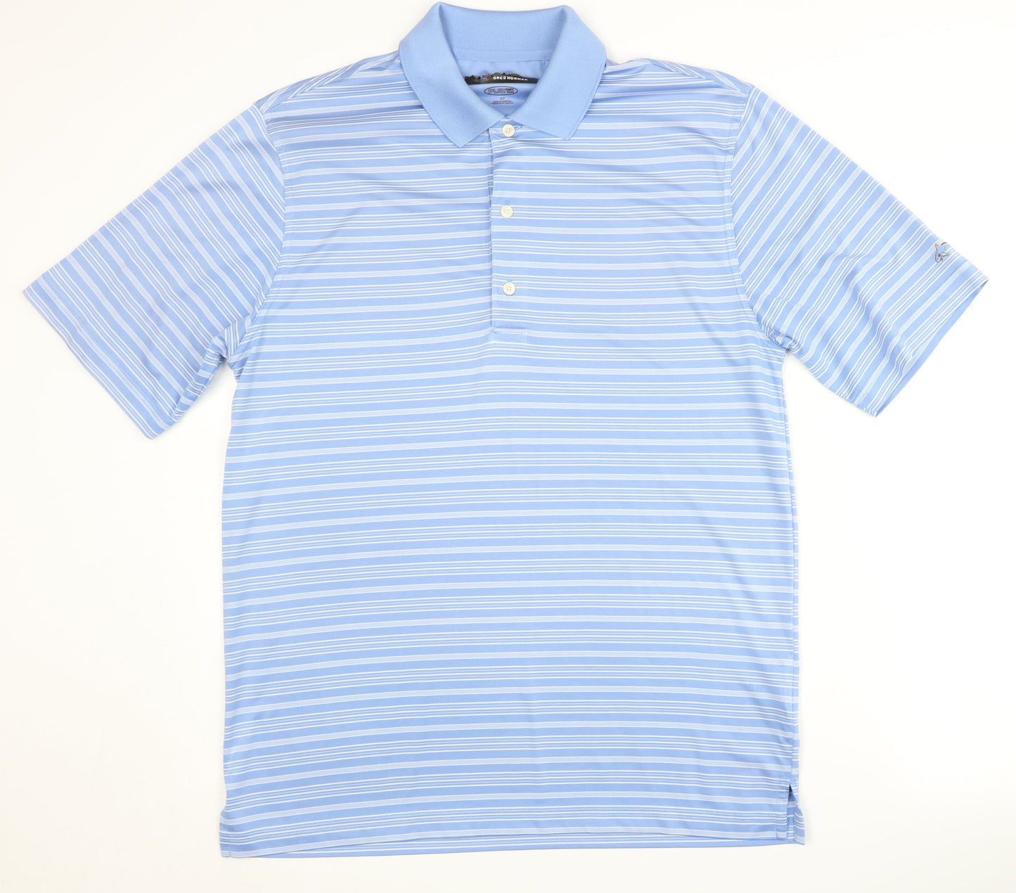 Greg Norman Men's Blue Striped Polo Shirt Size S