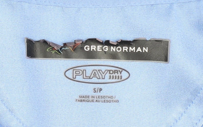 Greg Norman Men's Blue Striped Polo Shirt Size S