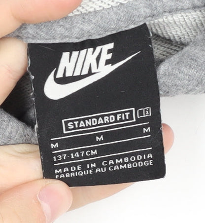 Nike Boys Grey Full Zip Hoodie M - Comfortable Casual Wear