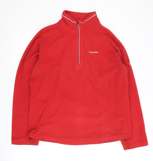 Craghoppers Red Unisex Fleece Sweatshirt UK 14