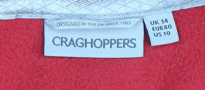 Craghoppers Red Unisex Fleece Sweatshirt UK 14