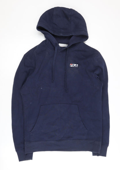 Mens UK Size S FILA Blue Pullover Hoodie