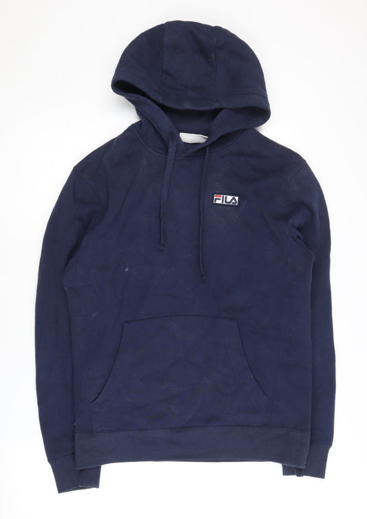 Mens UK Size S FILA Blue Pullover Hoodie