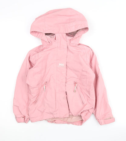Helly Hansen Girls Pink Waterproof Rain Jacket 6 Years