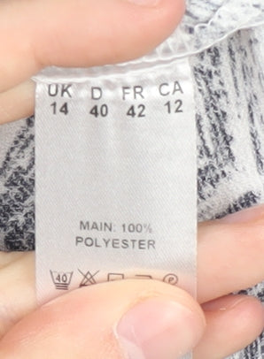 Womens UK Size 14 Eastex Multicoloured Basic Button-Up