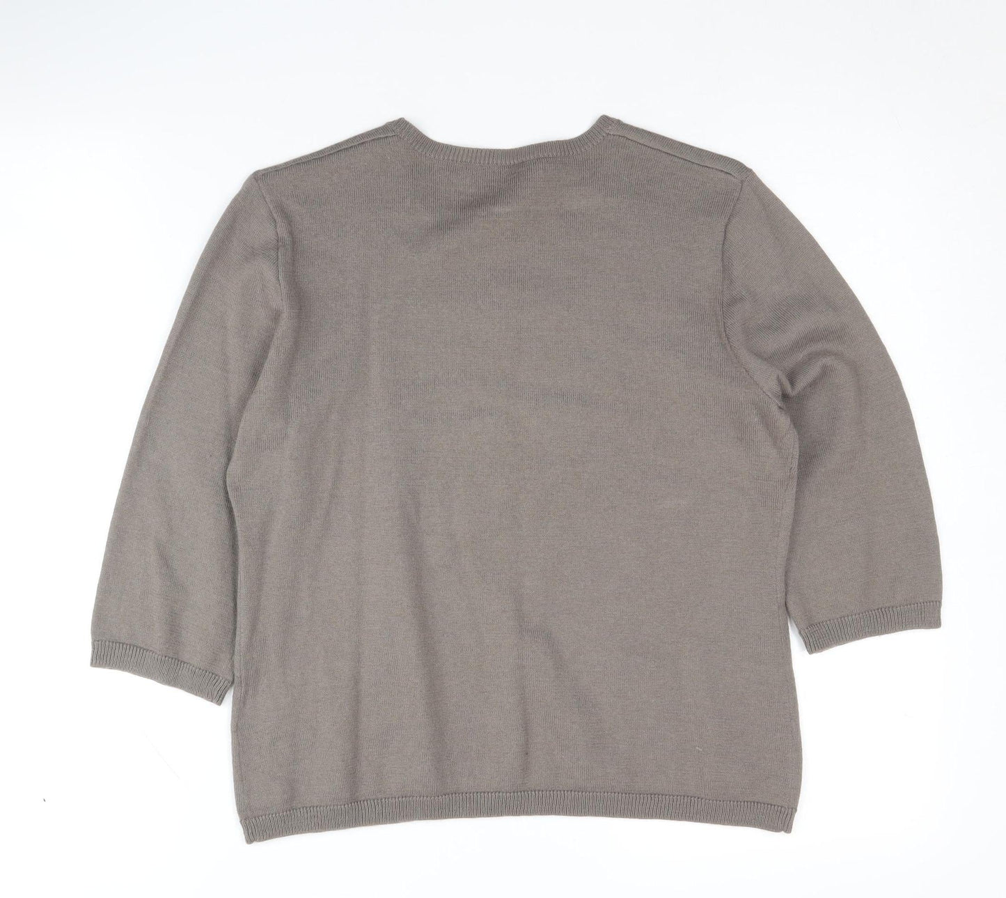 Womens UK Size S Jacques Vert Grey Pullover Jumper